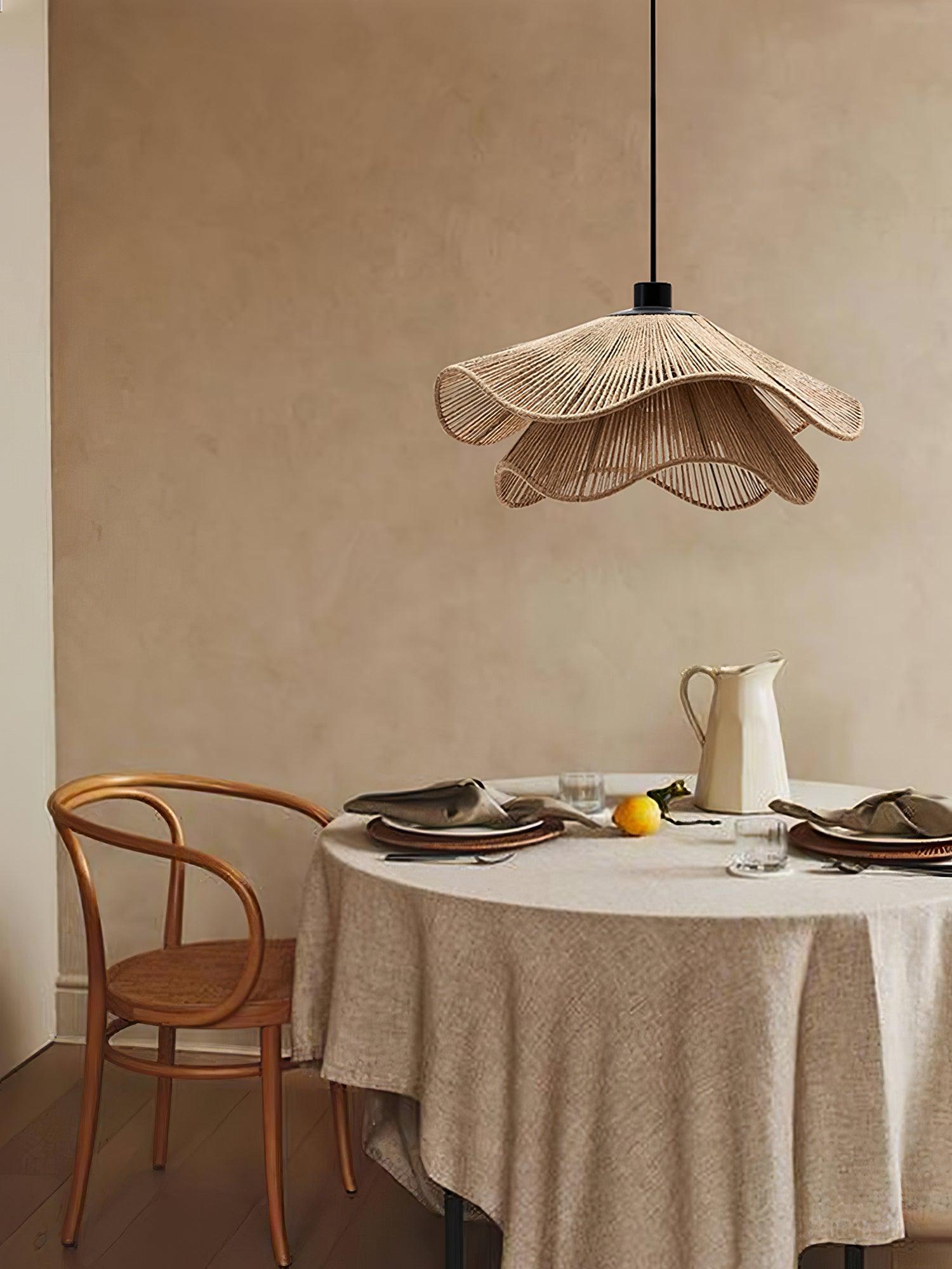 Handmade Straw Hat Pendant Lamp - Blowlighting