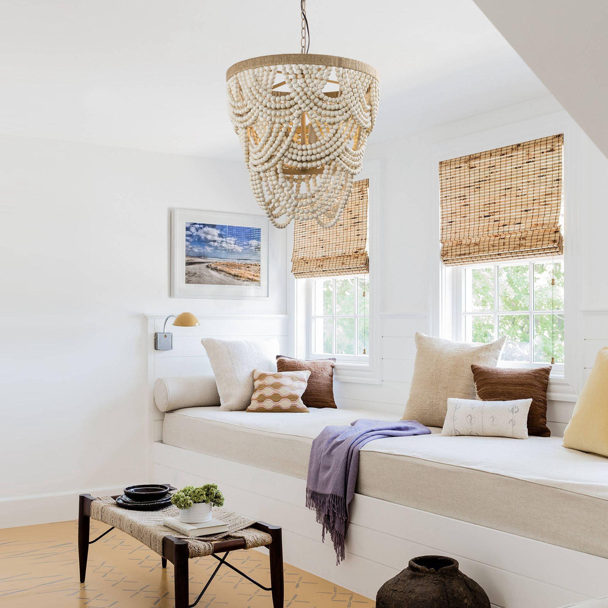 Alshaila Postmodern Luxury Wooden Metal Chandelier - Lamp Copper