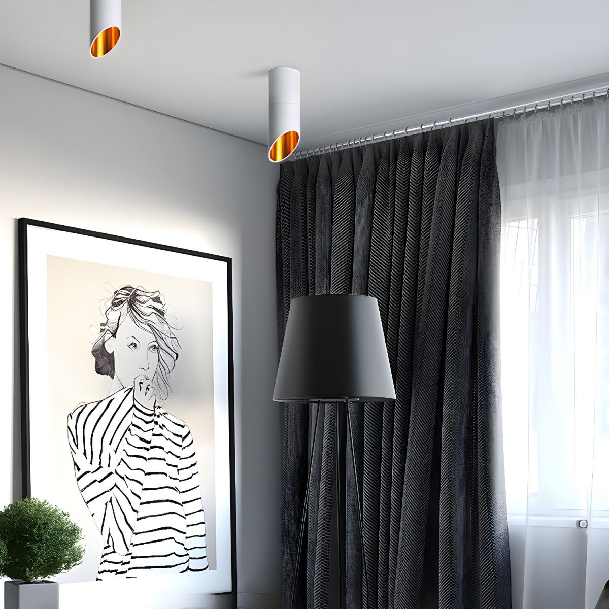 Hazel Tube Surface Downlight - Blowlighting