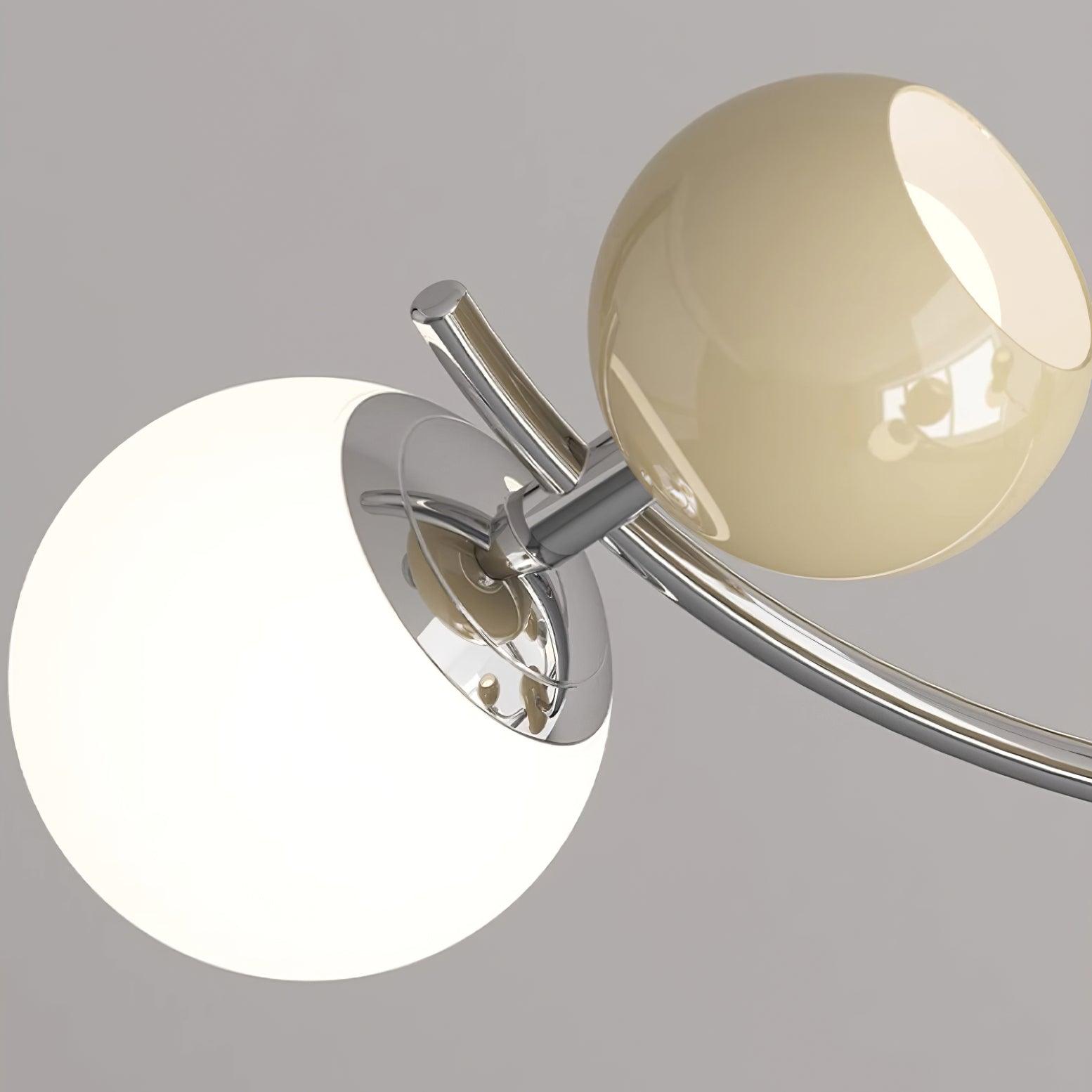 Helio Chandelier Chrome Red Orb Array - Letslighting