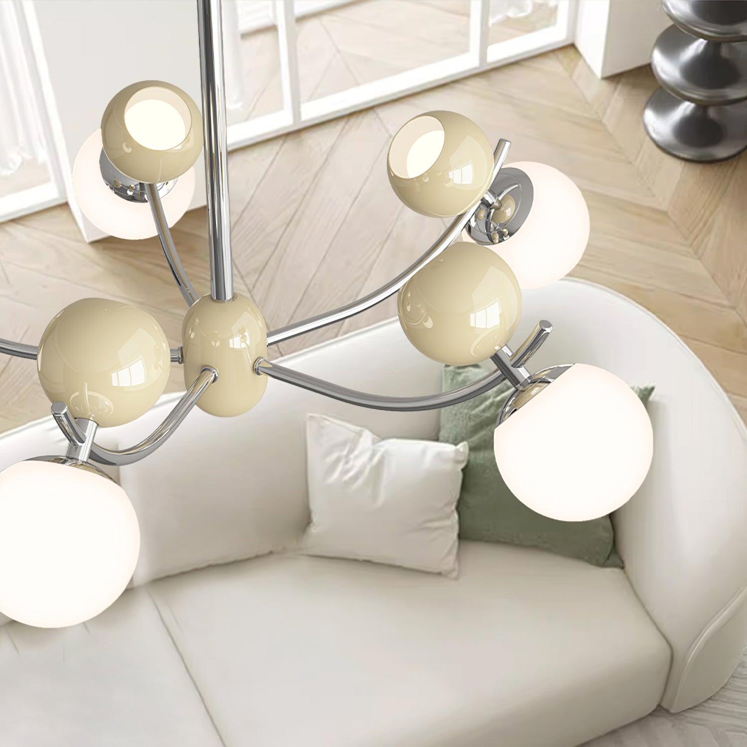 Helio Chandelier Modern Elegance Contrasting Colors - Letslighting