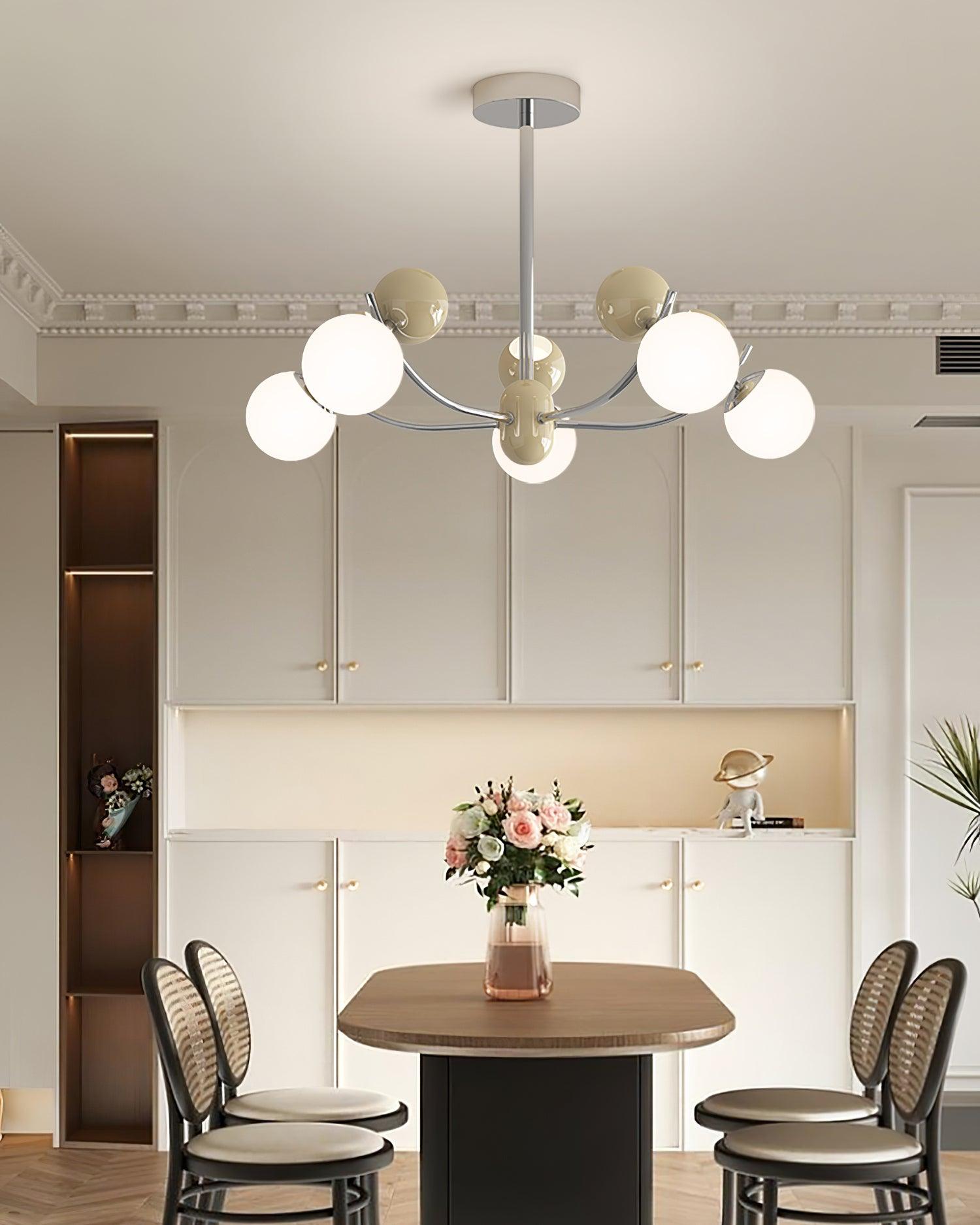 Helio Chandelier Modern Elegance Contrasting Colors - Letslighting