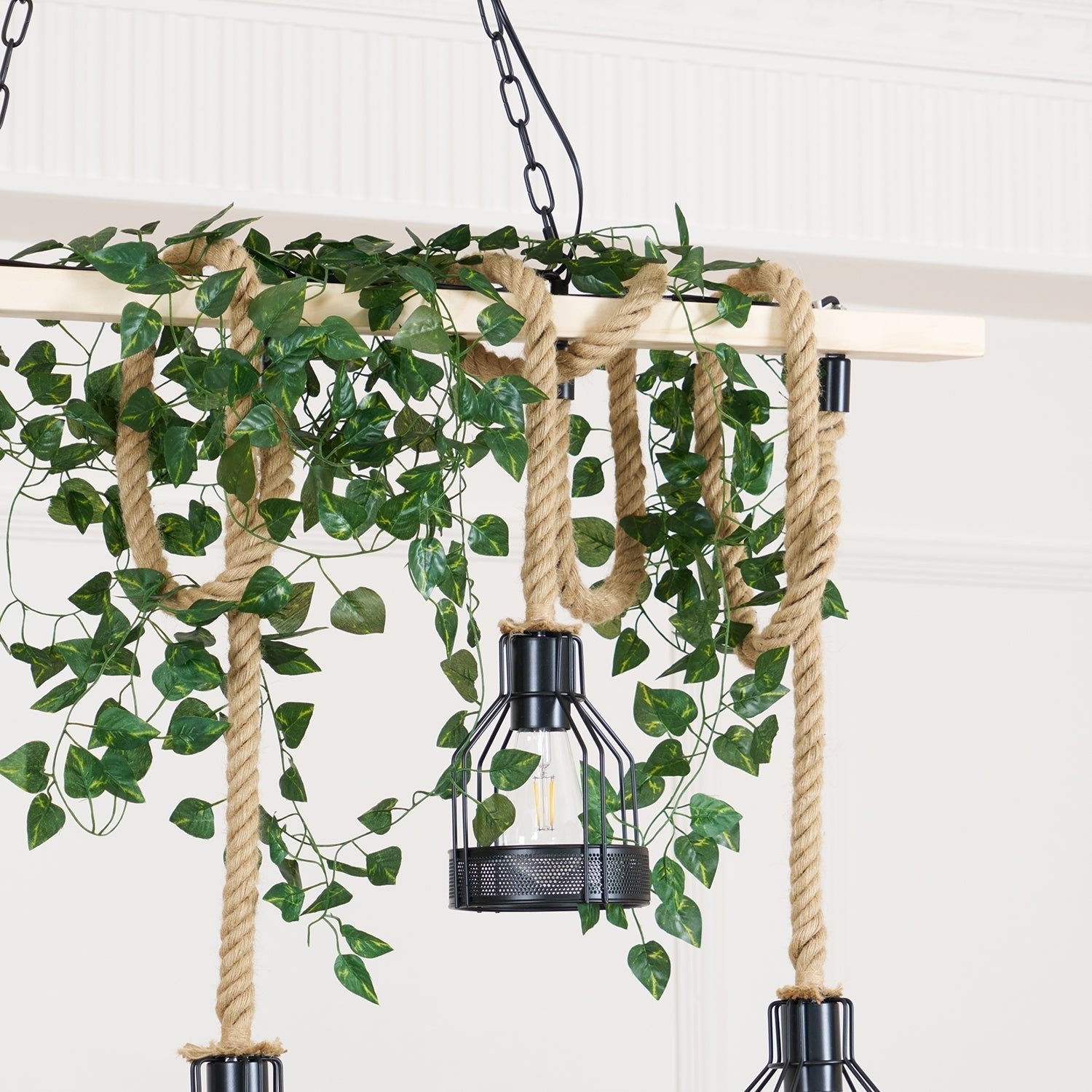 Hemp Rope Industrial Grenade Chandelier - Blowlighting