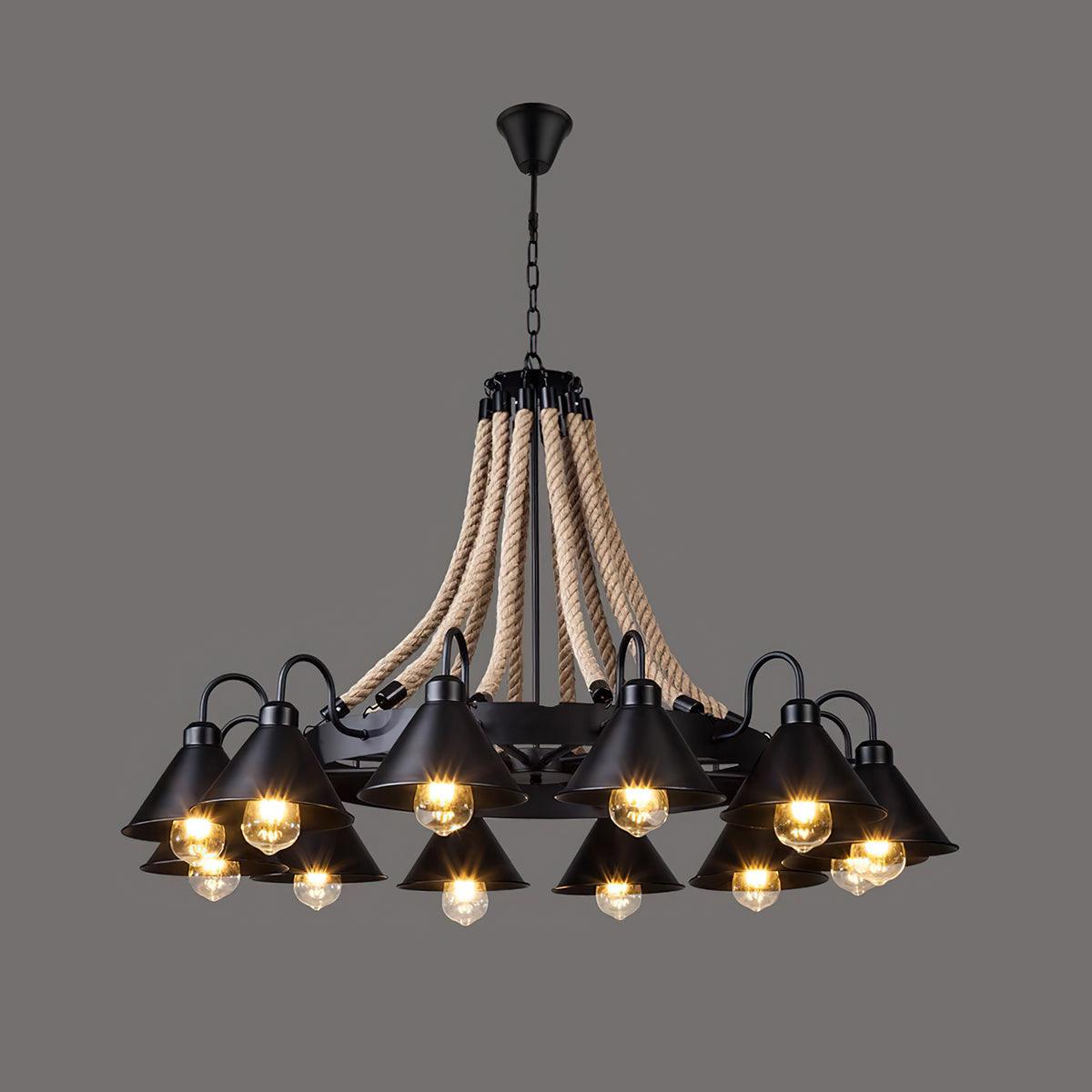Aiden Industrial Metal Chandelier - Blowlighting