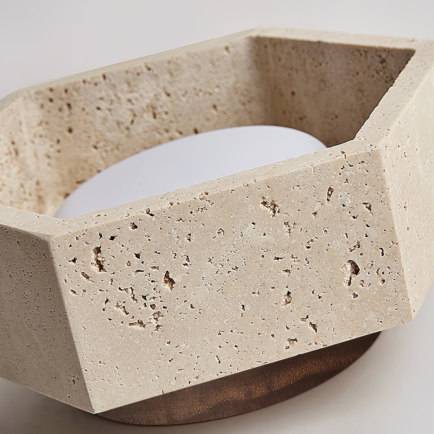 Hexara Travertine Hexagonal Ceiling Light - Letslighting