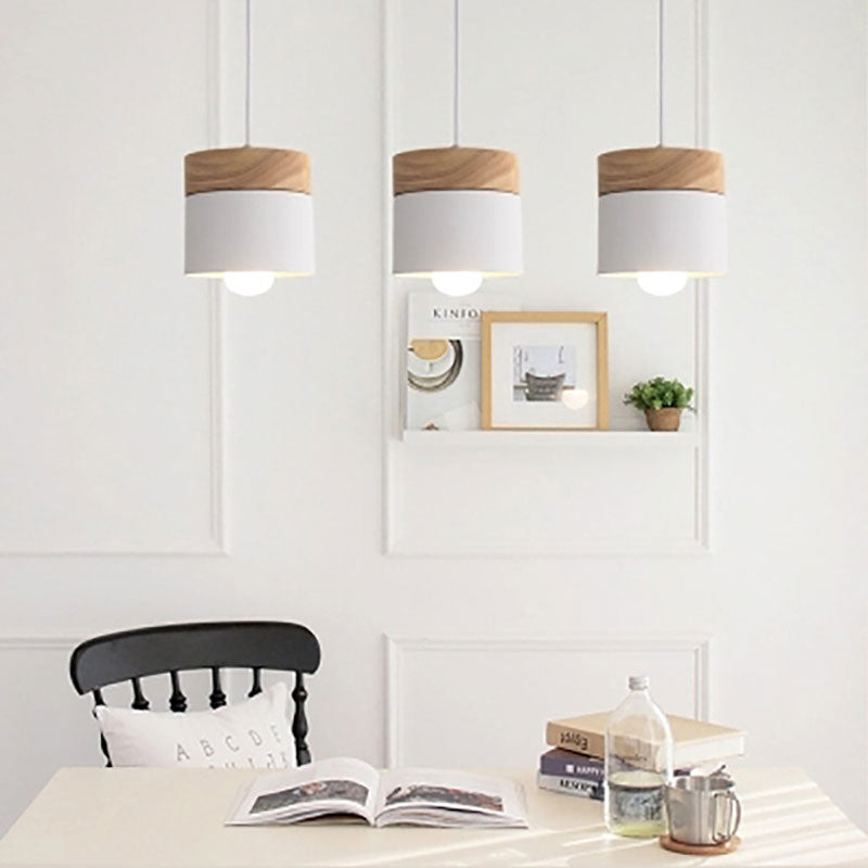 Valentina Suspension LED Macaron Nordique Métal/Bois Chambre