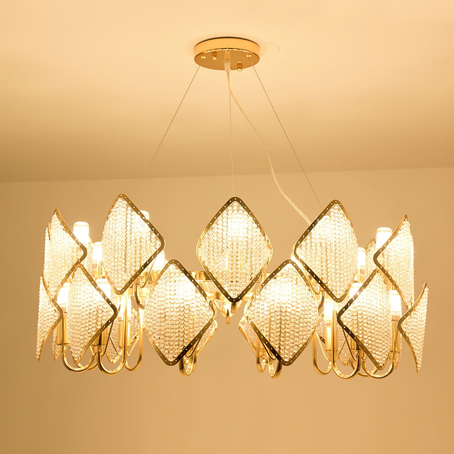 Aurora Chandelier Crystal Leaf Double-Tier - Blowlighting