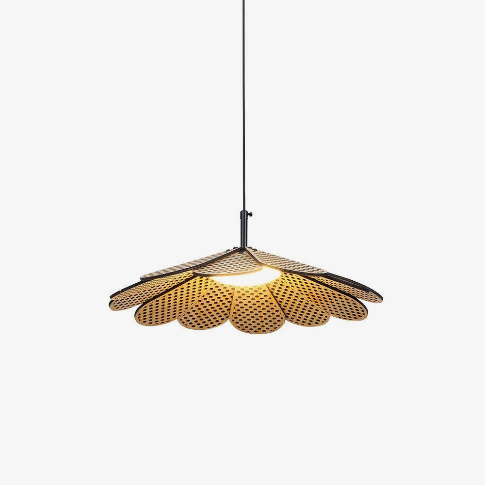 Zevarus Nordic Art Wabi-Sabi Metal Wood Pendant Light - Blowlighting