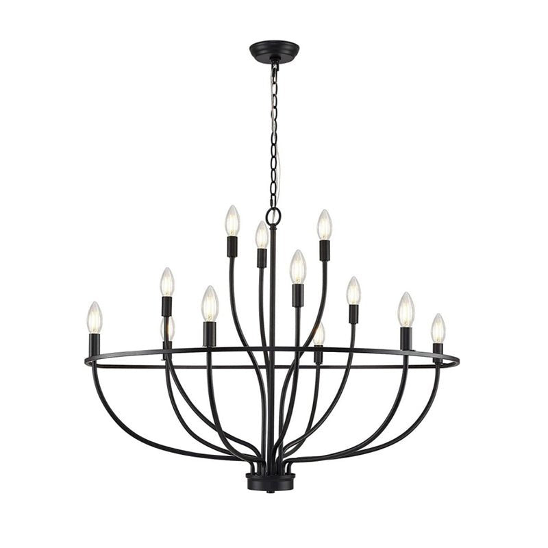 Aurelia Brass Gold Candelabra Chandelier - Blowlighting