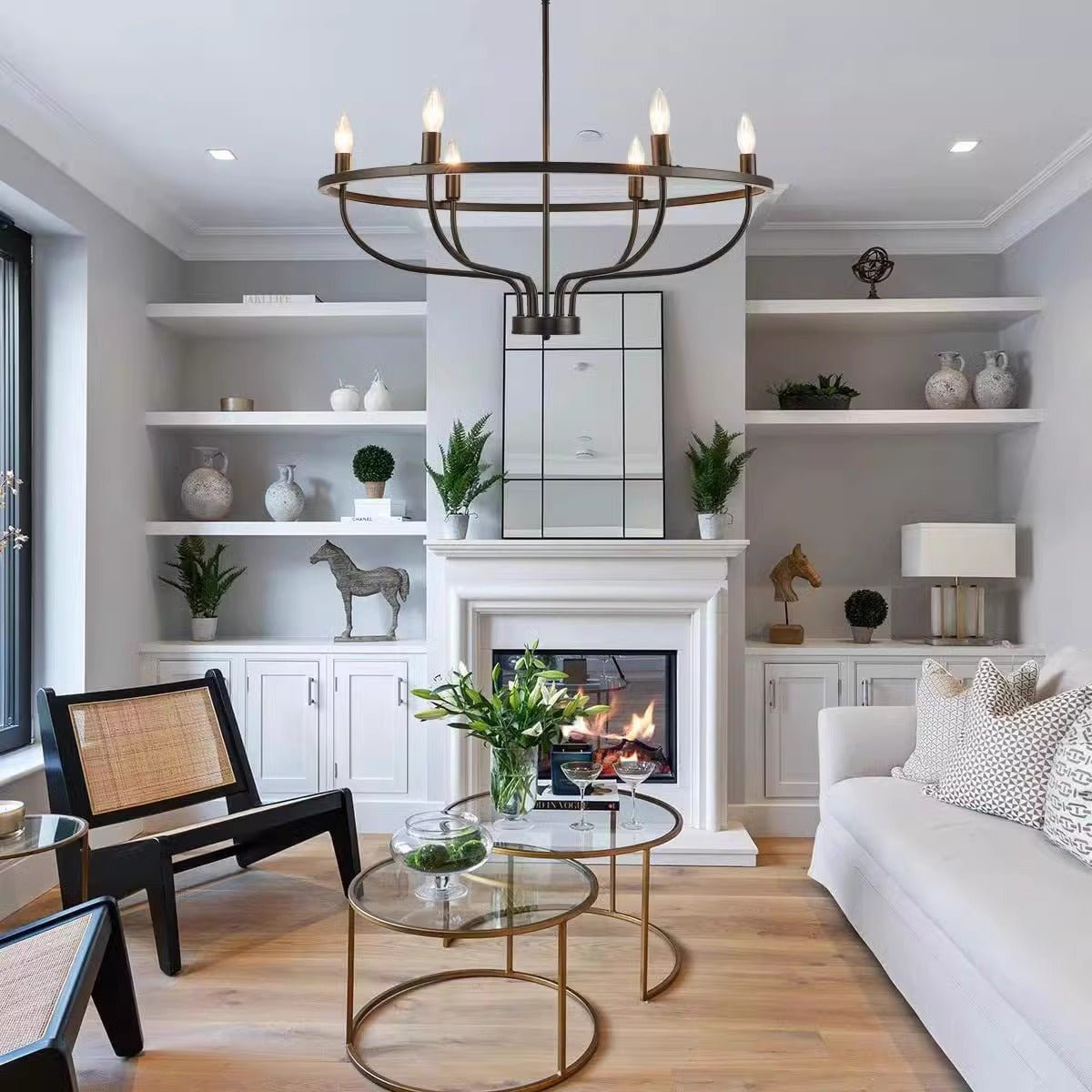 Aurelia Brass Gold Candelabra Chandelier - Blowlighting