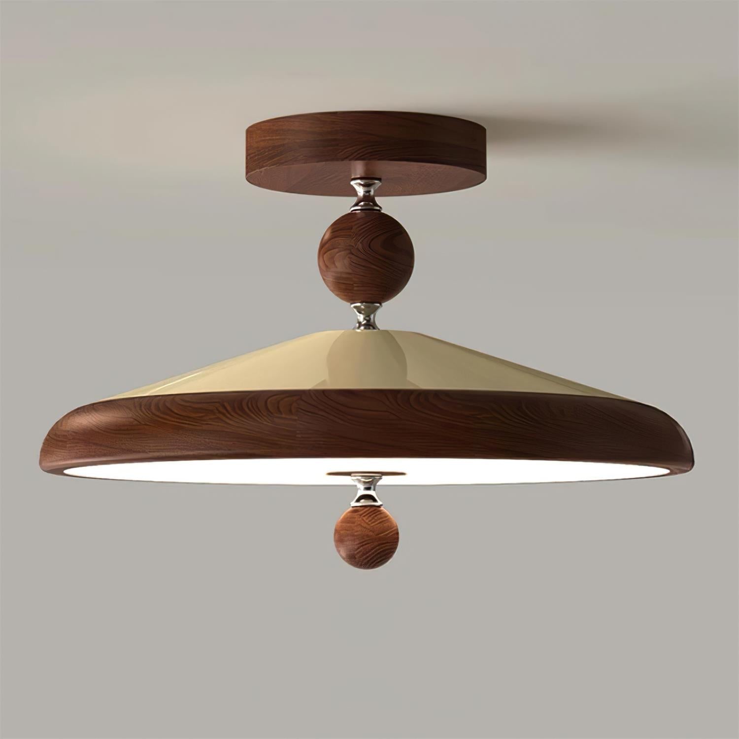 Belano Wooden Frame Round Ceiling Lamp - Letslighting