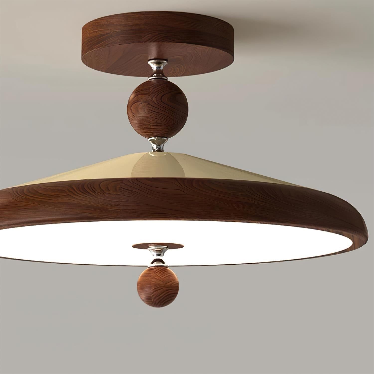 Belano Wooden Frame Round Ceiling Lamp - Letslighting