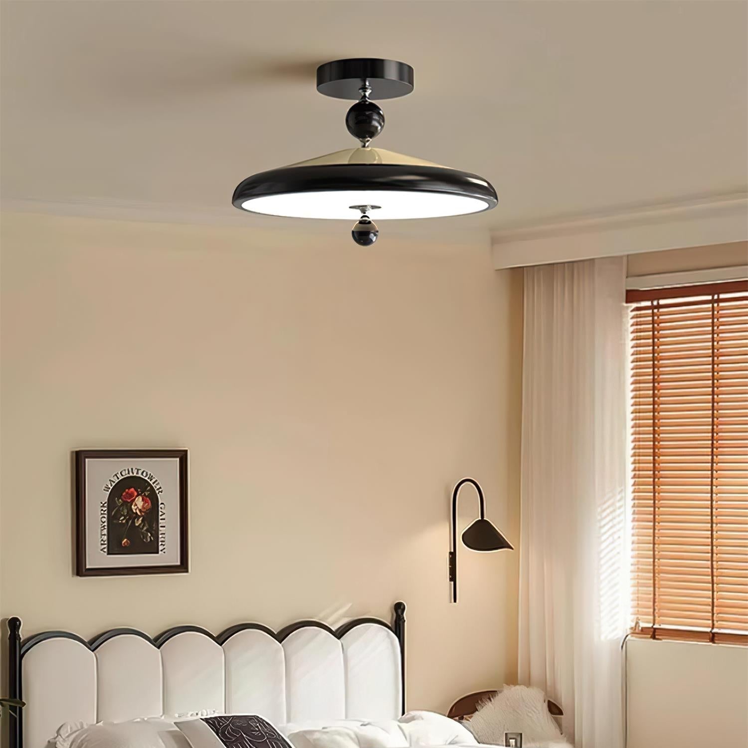 Belano Wooden Frame Round Ceiling Lamp - Letslighting