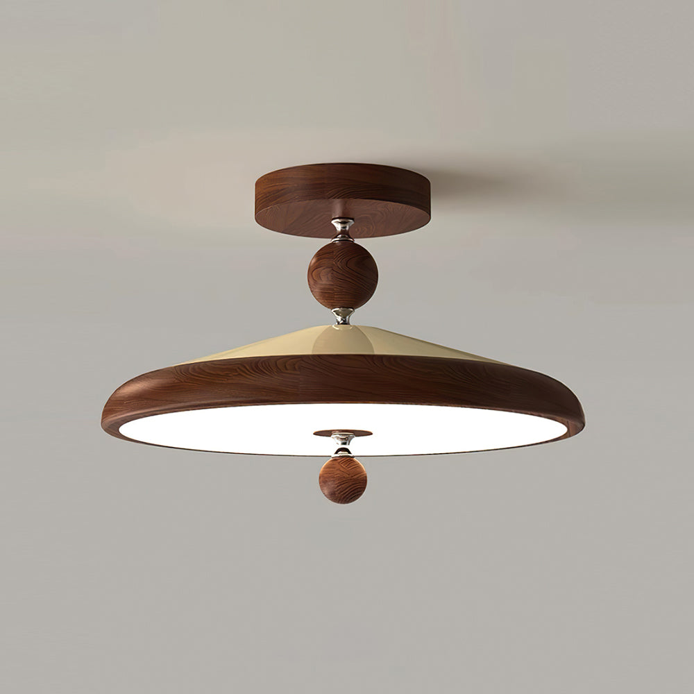 Belano Wooden Frame Round Ceiling Lamp - Letslighting