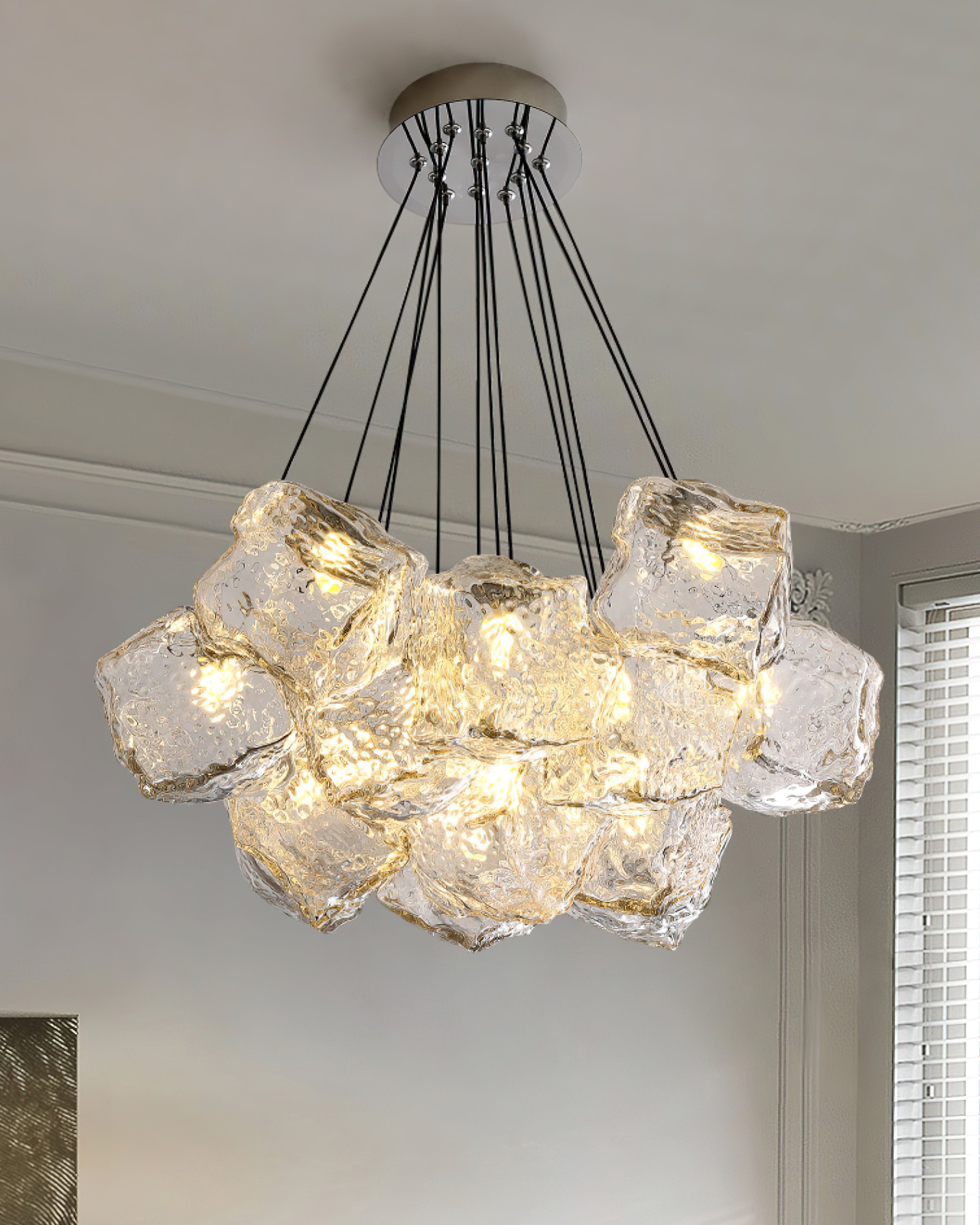 Pebine Clustered Glass Chandelier - Letslighting