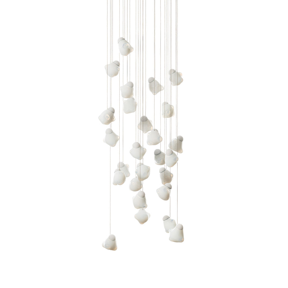 Vasilen Modern Minimalist Ice Pier Black Glass Pendant Lamp - Lamp Copper