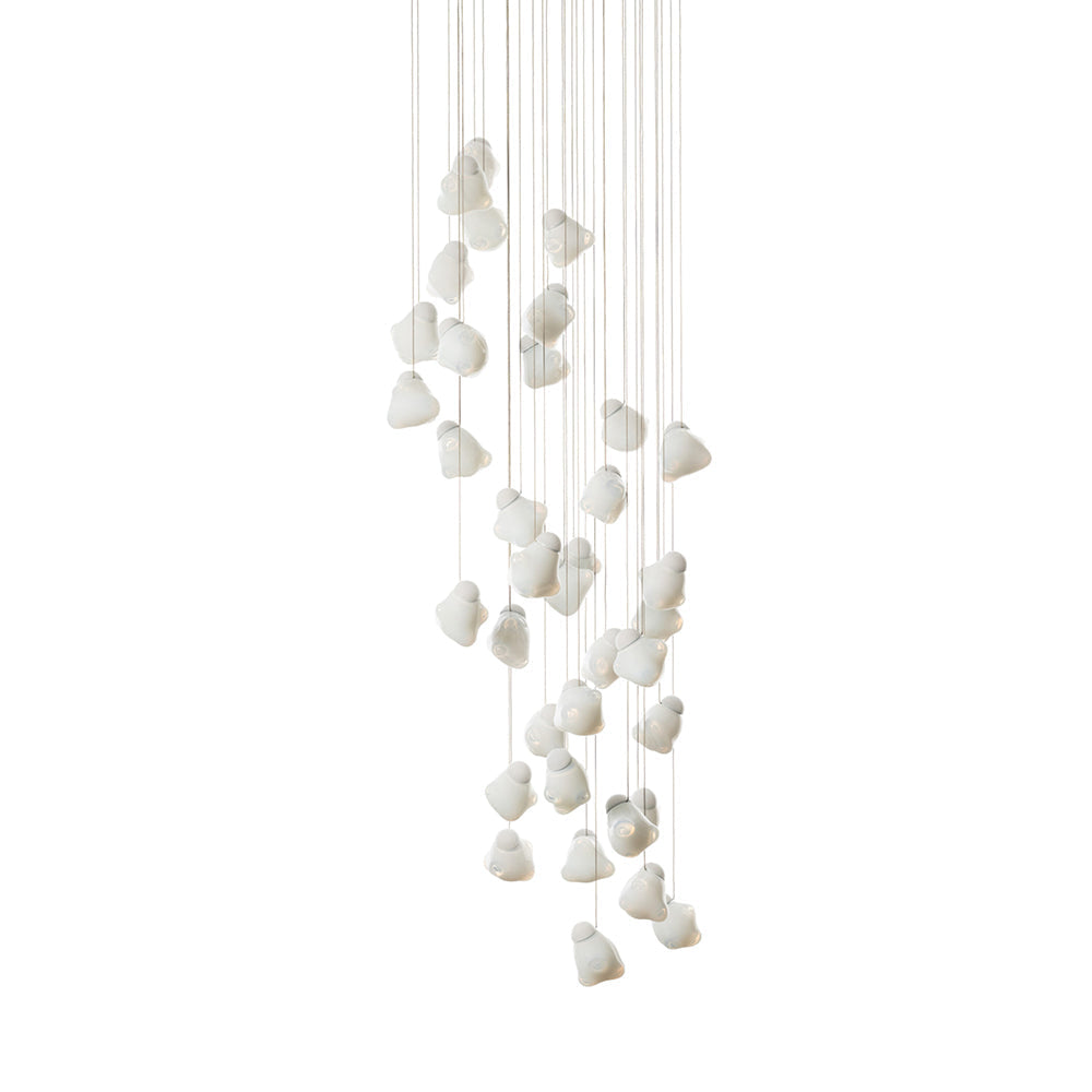 Vasilen Modern Minimalist Ice Pier Black Glass Pendant Lamp - Lamp Copper