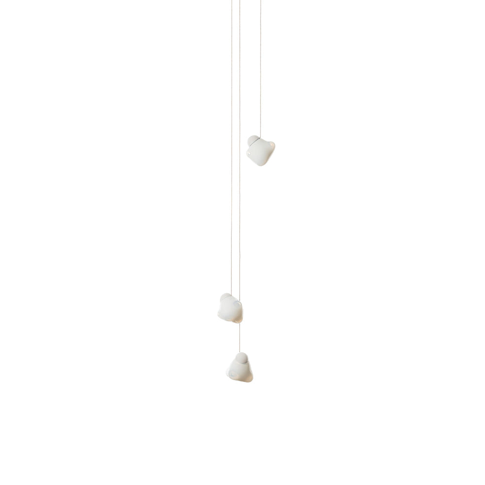 Vasilen Modern Minimalist Ice Pier Black Glass Pendant Lamp - Lamp Copper