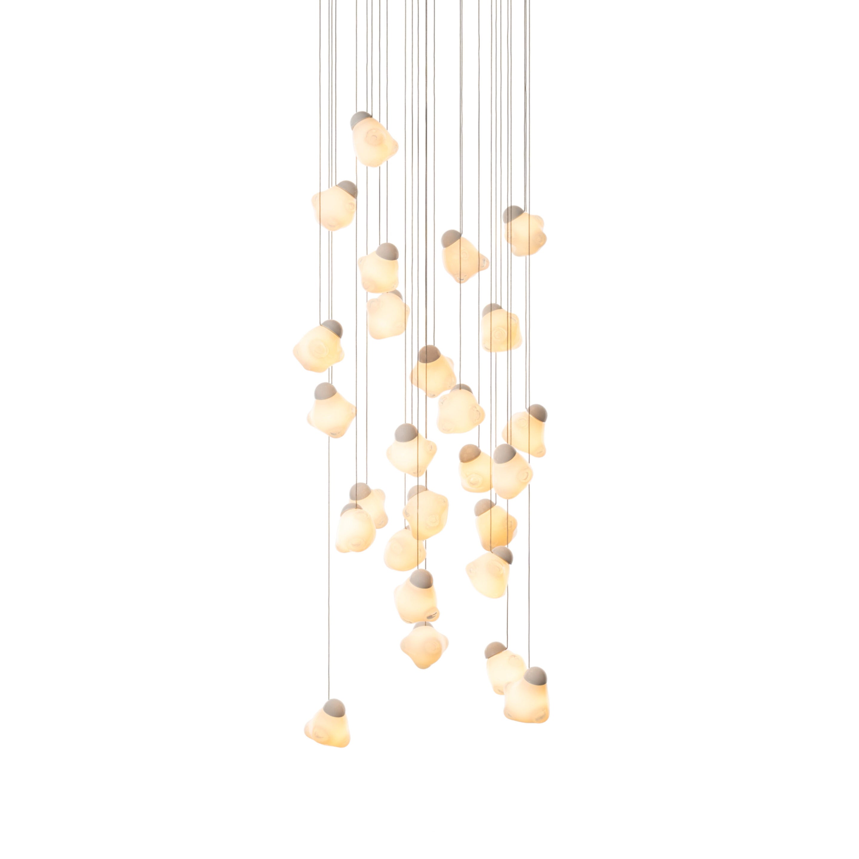 Vasilen Modern Minimalist Ice Pier Black Glass Pendant Lamp - Lamp Copper