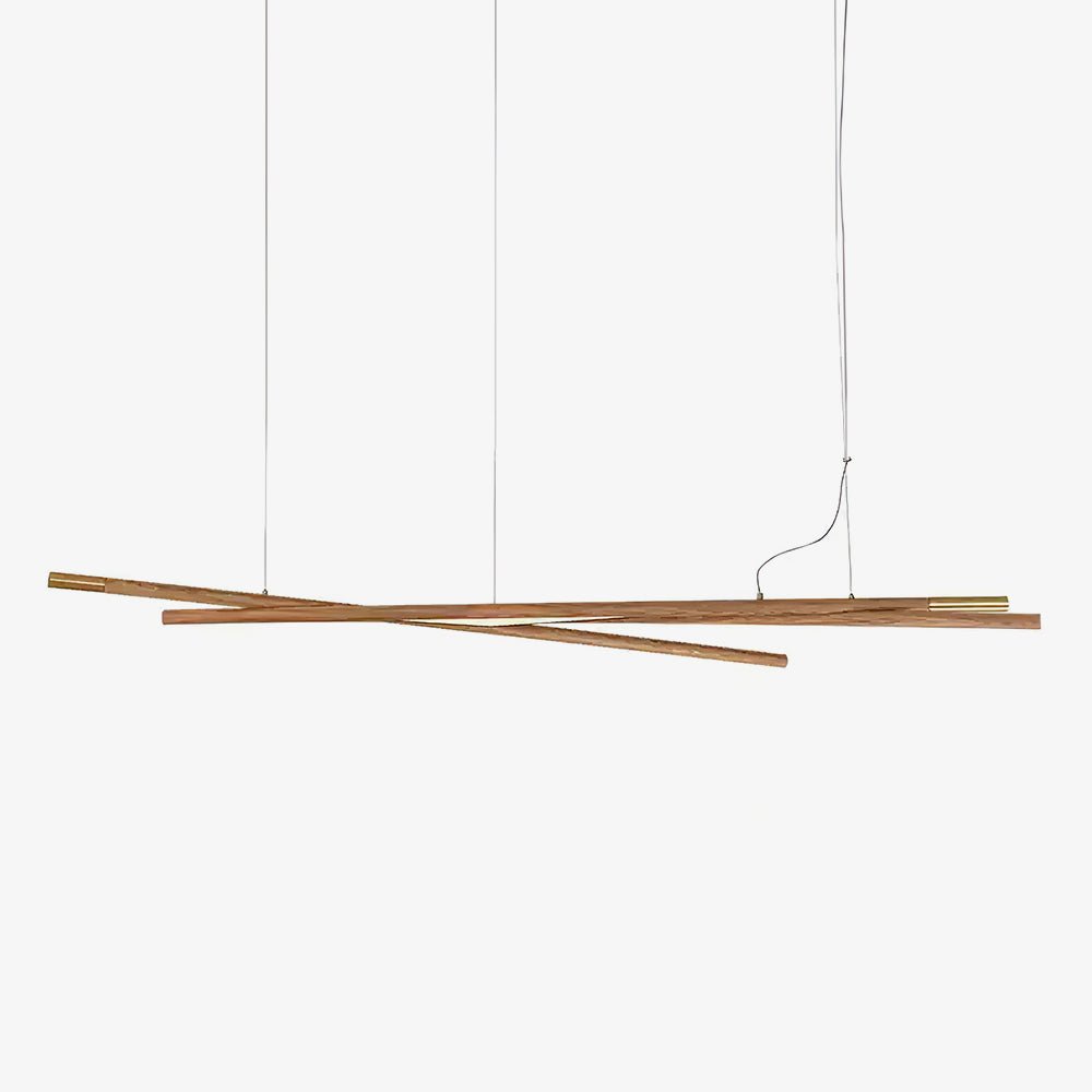 Aurora Chandelier Wooden Linear LED - Blowlighting