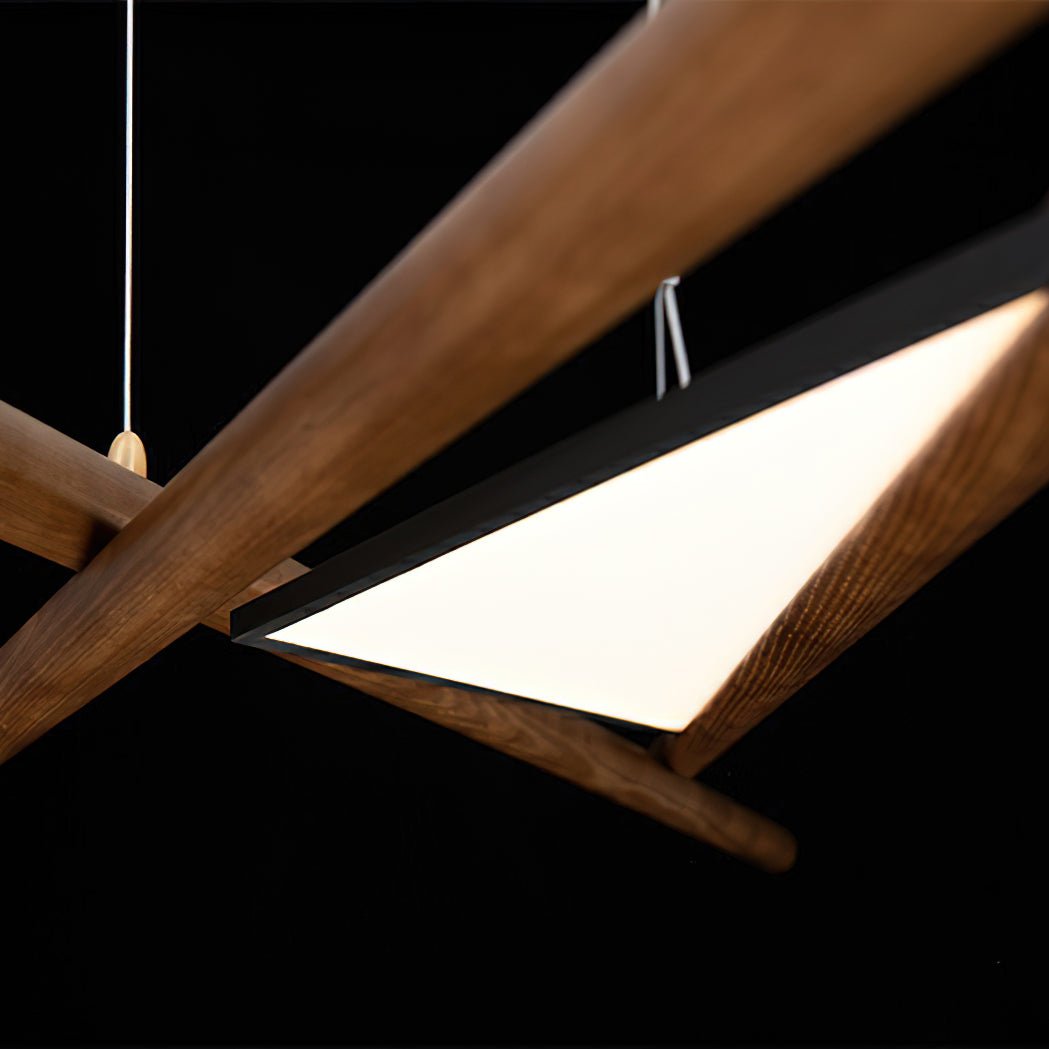 Aurora Chandelier Wooden Linear LED - Blowlighting