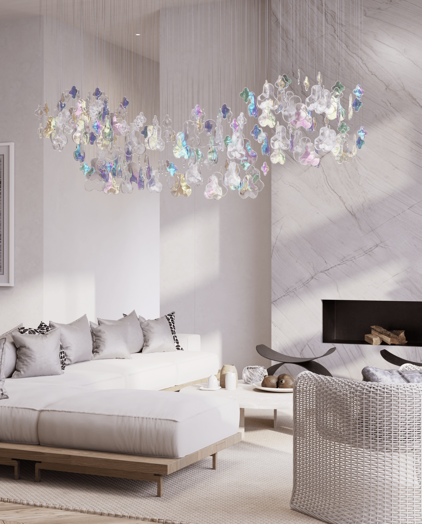 Iris Iridescent Blossom Chandelier - Vakkerlight