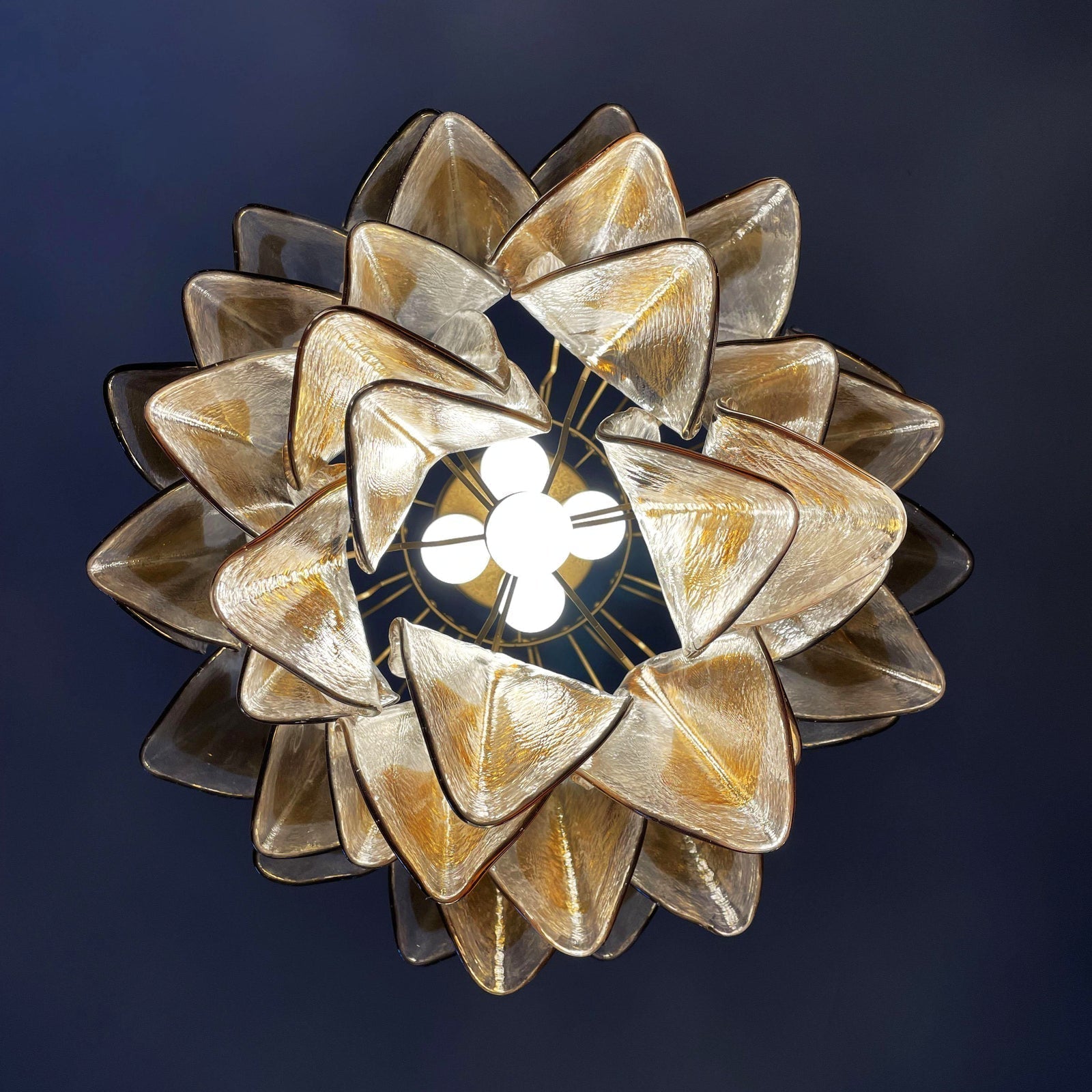 Aurora Chandelier Isabella Gold Petal Layered - Letslighting