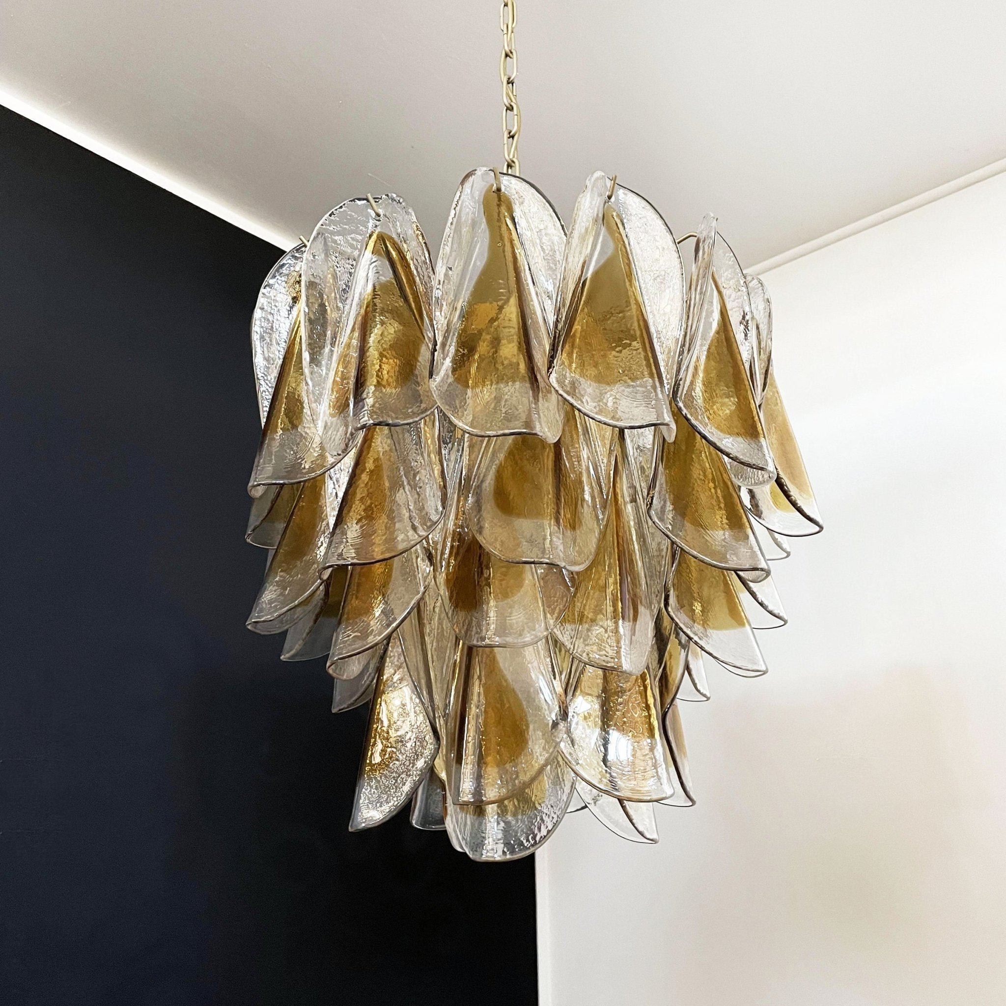 Aurora Chandelier Isabella Gold Petal Layered - Letslighting