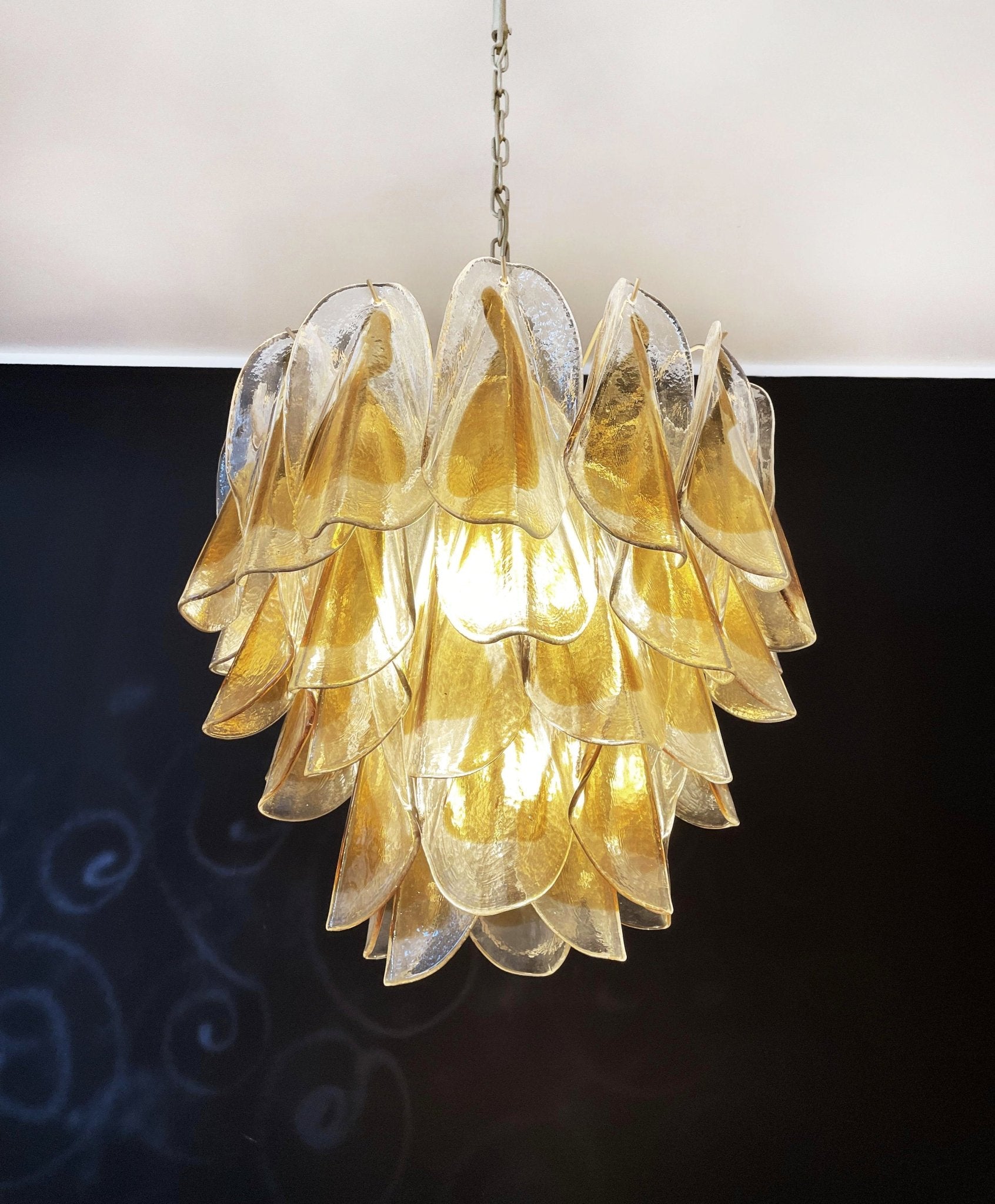 Aurora Chandelier Isabella Gold Petal Layered - Letslighting