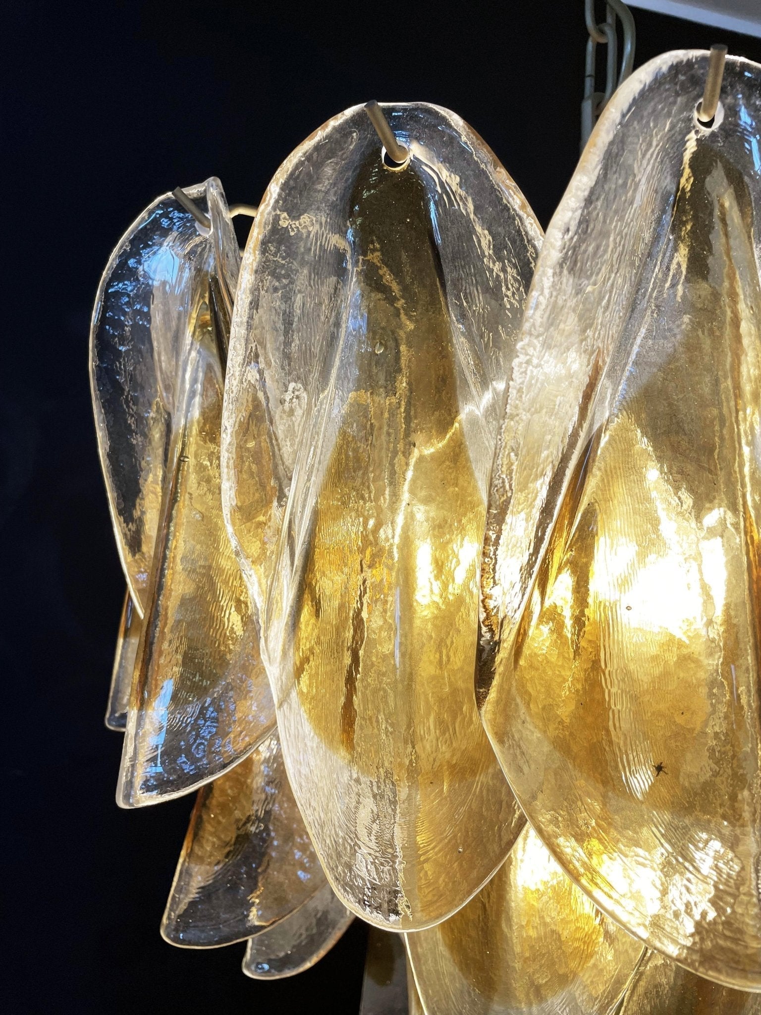 Aurora Chandelier Isabella Gold Petal Layered - Letslighting