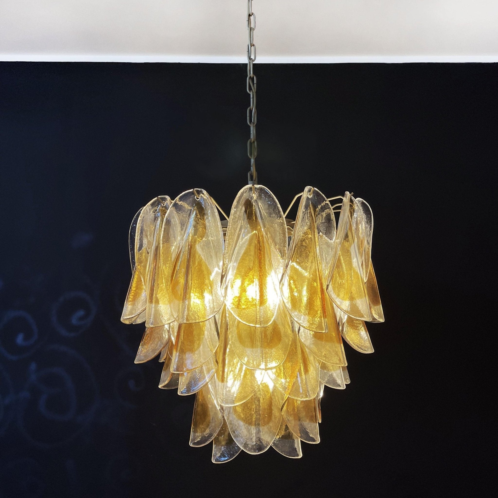 Aurora Chandelier Isabella Gold Petal Layered - Letslighting
