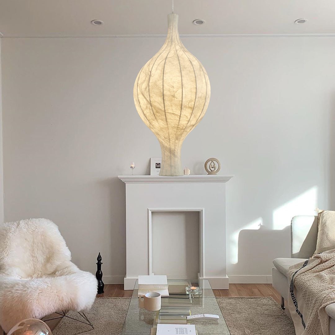 Orvelion Organic Mulberry Silk Pendant Light - Blowlighting