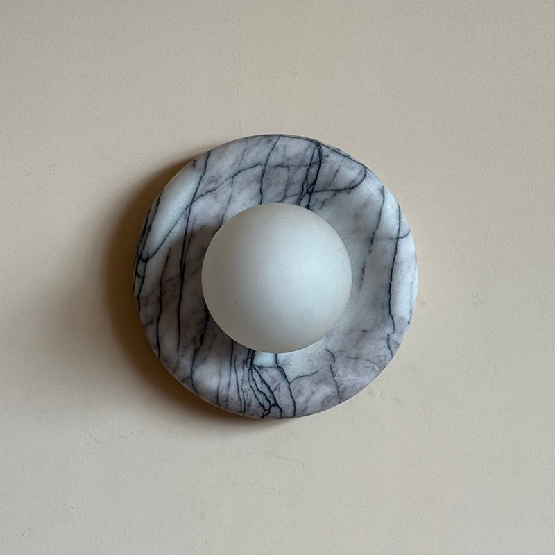 Zoraean Premium Elegance White Marble Sconce Wall Lamp - Lamp Copper