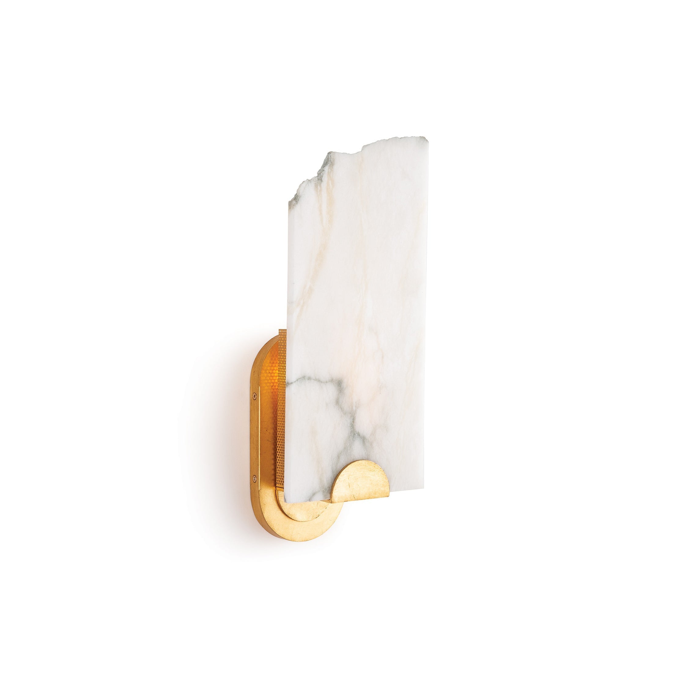 Olphaiel Modern Minimalist Brass Alabaster Wall Lamp - Lamp Copper