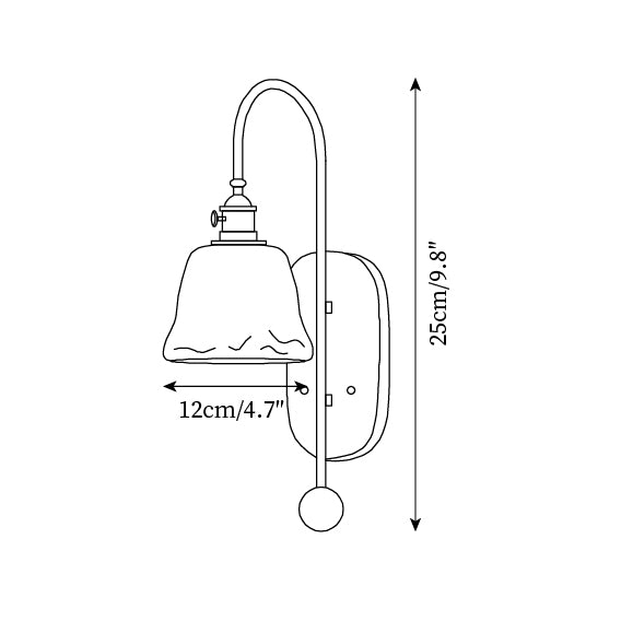 Wall Lamp and Glass Smooth Globe with Wooden Backplate - Letslighting
