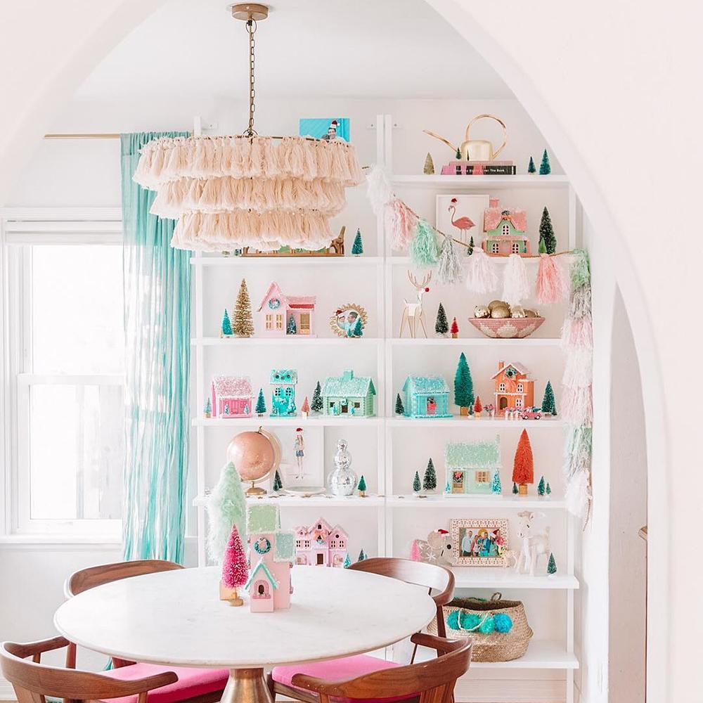 Lustra Chandelier Pink Bohemian Chic - Letslighting