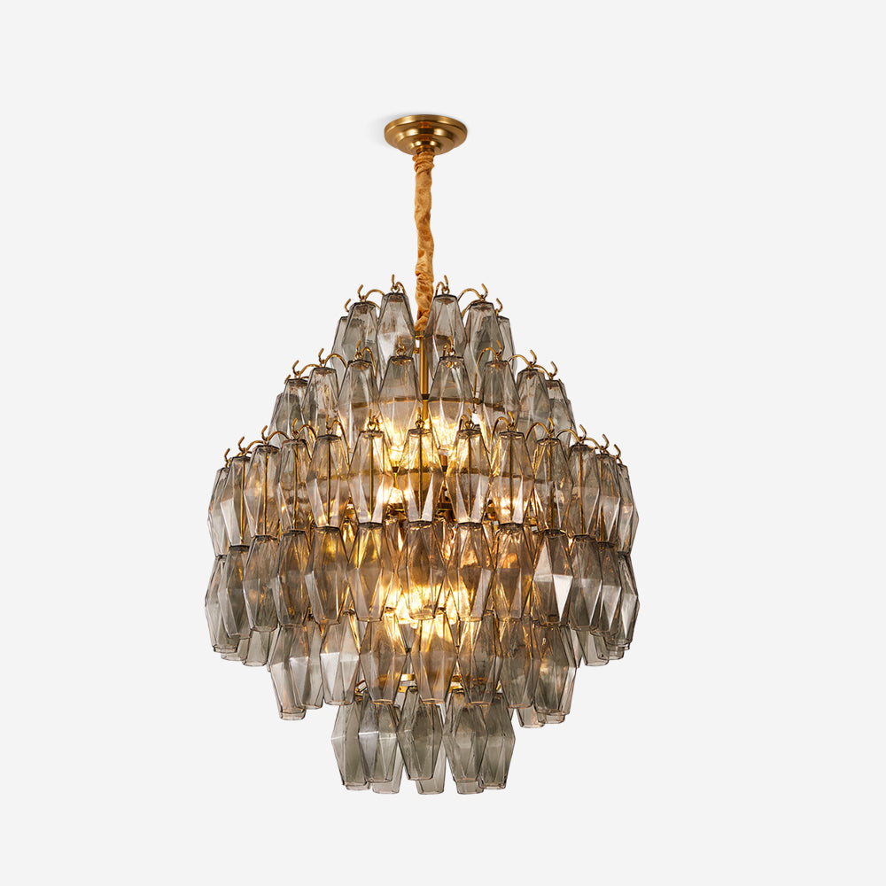 Kaelis Chandelier Tiered Prism Cascade - Letslighting