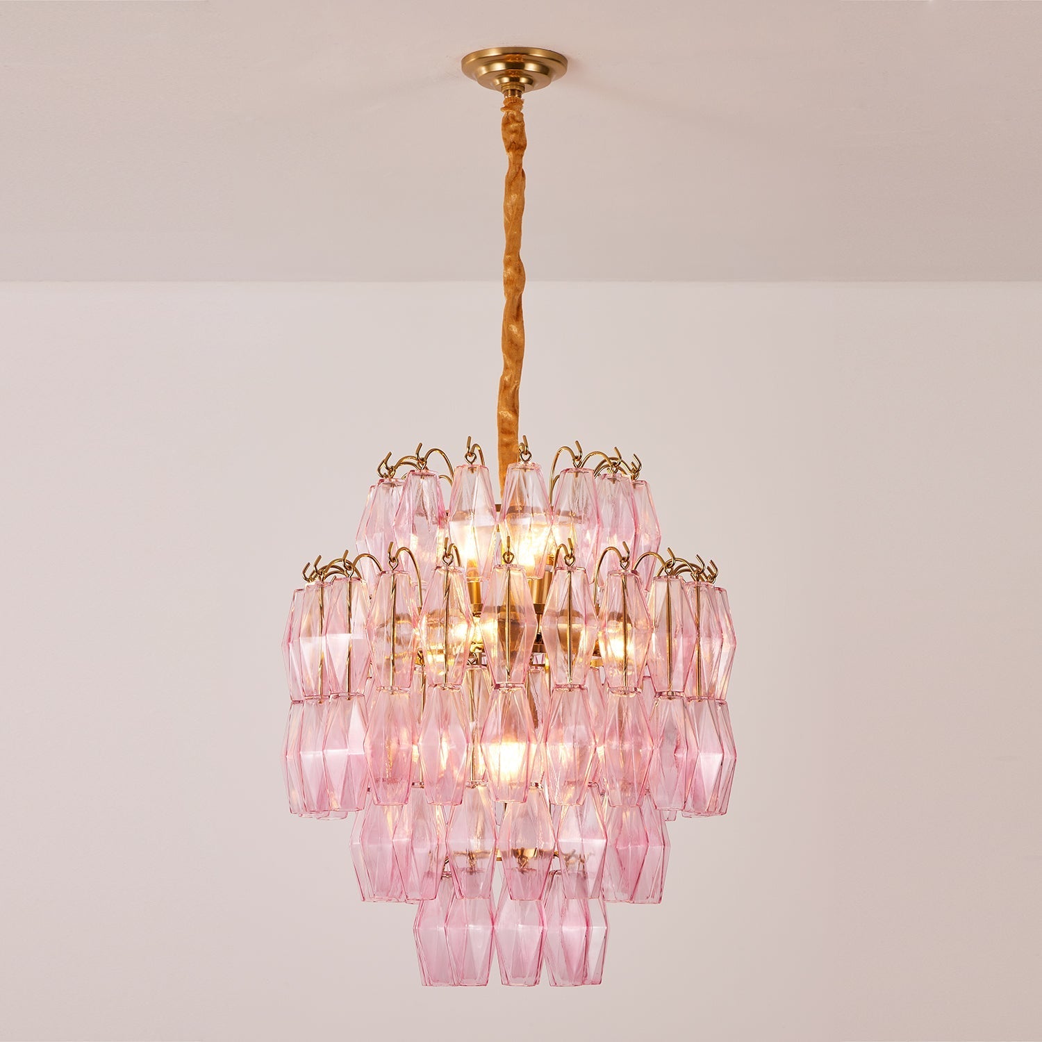 Kaelis Chandelier Tiered Prism Cascade - Letslighting