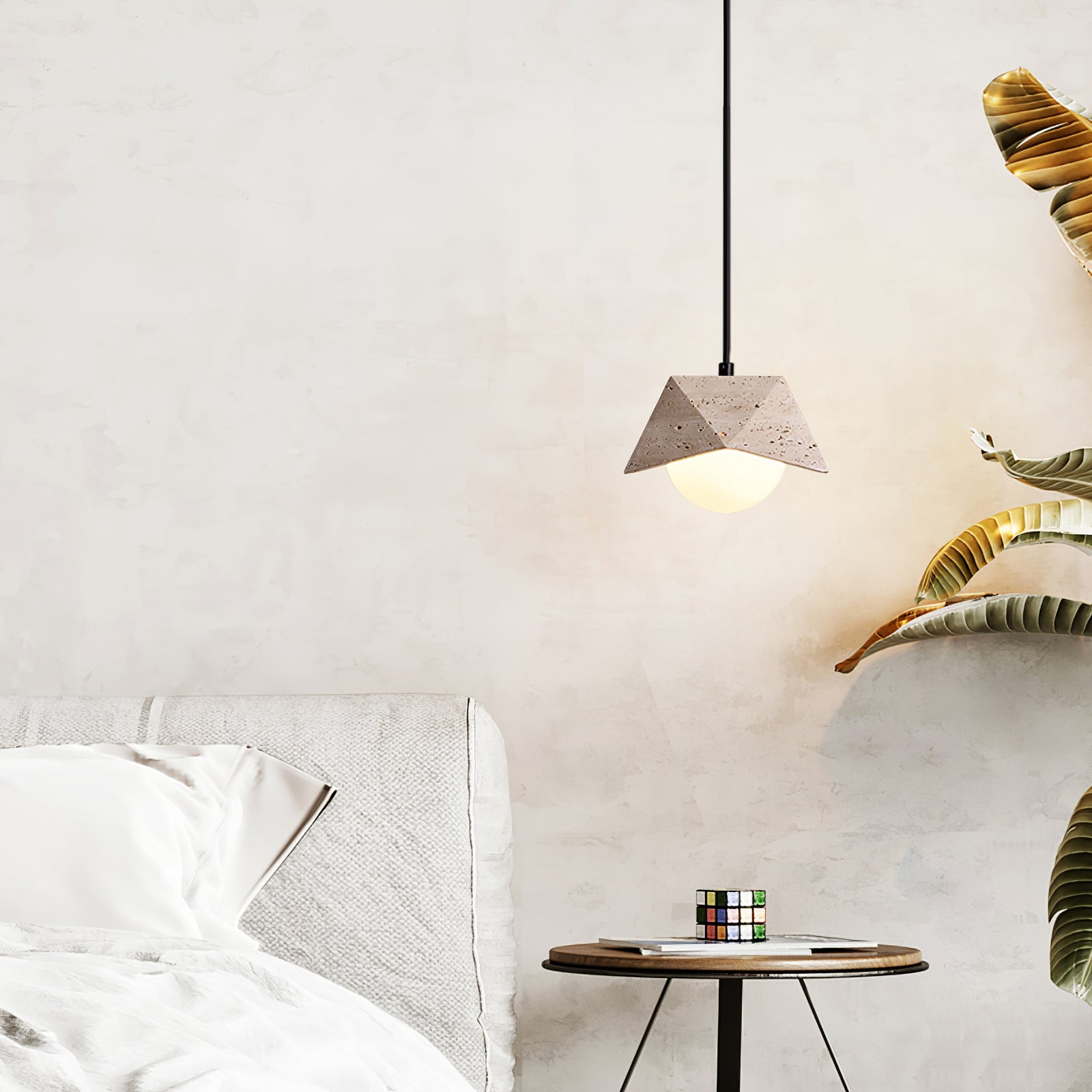 Kaelo Suspension Minimaliste en Travertin