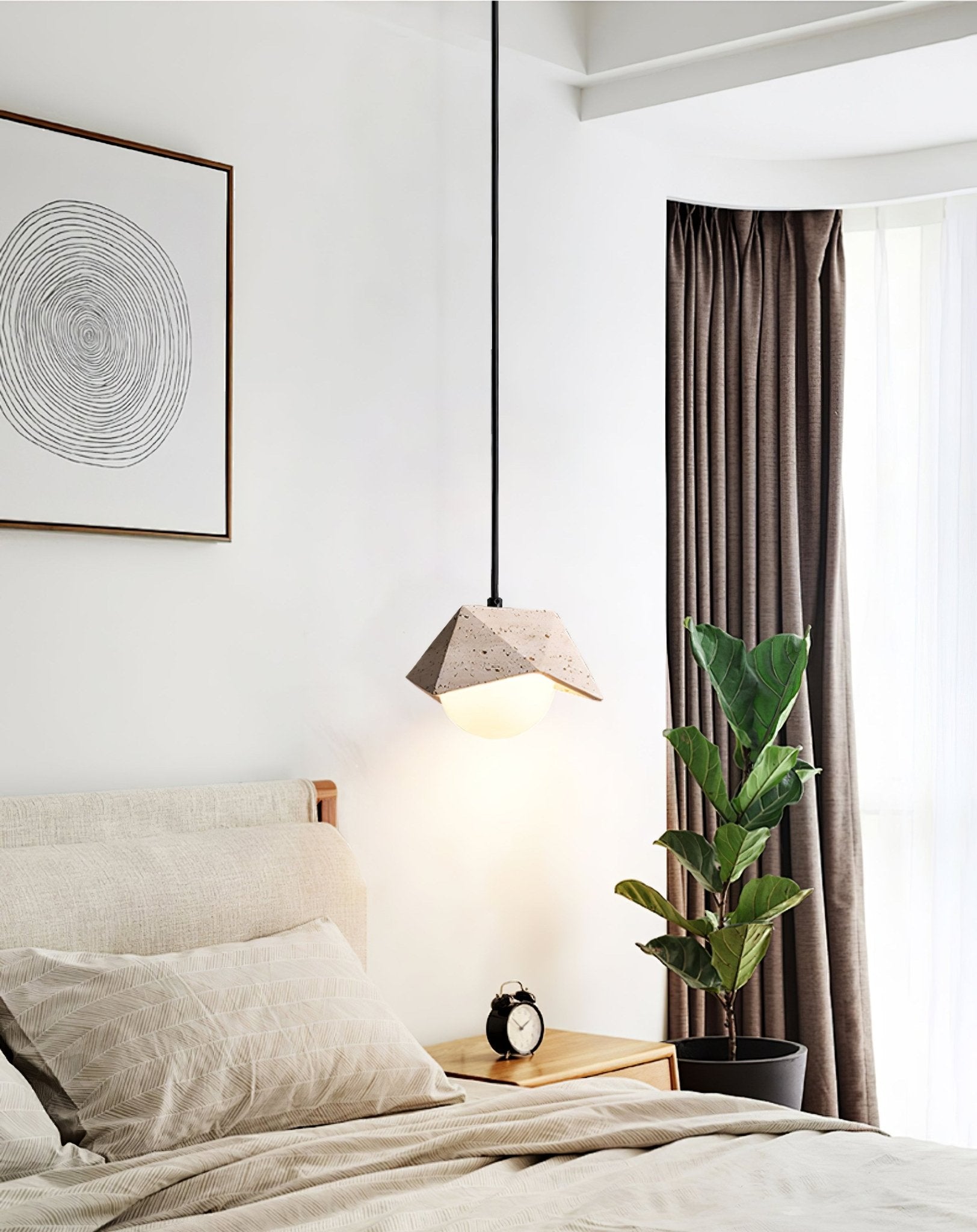 Kaelo Suspension Minimaliste en Travertin