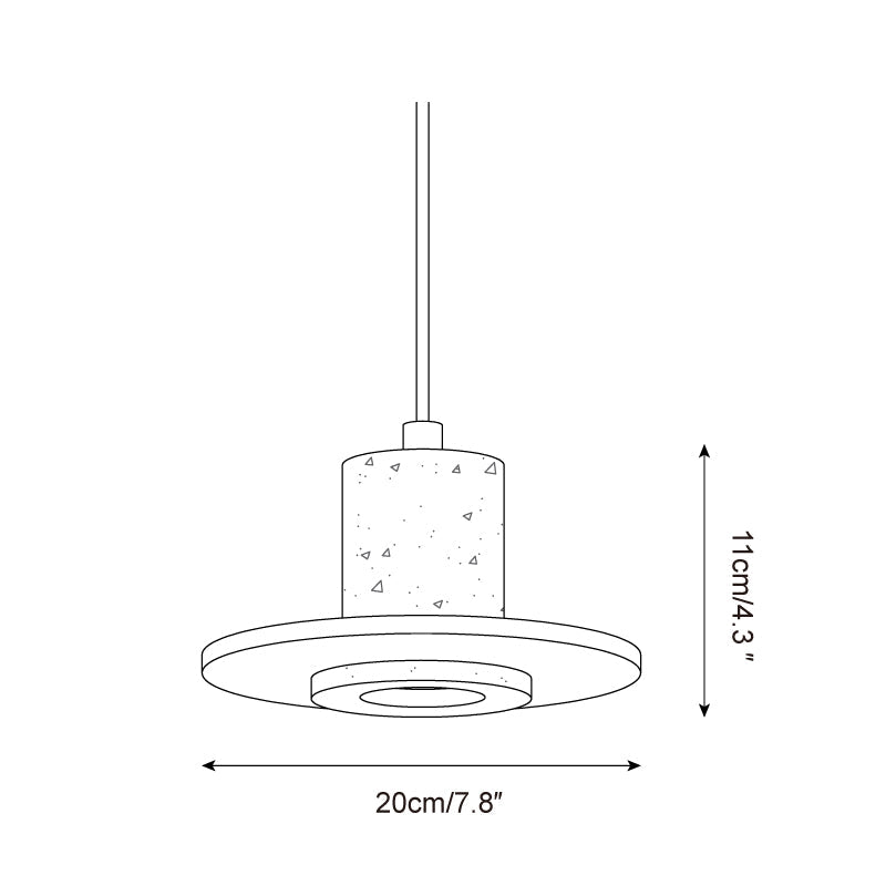 Ritta Travertine Pendant Light Top‐Hat Silhouette - Letslighting