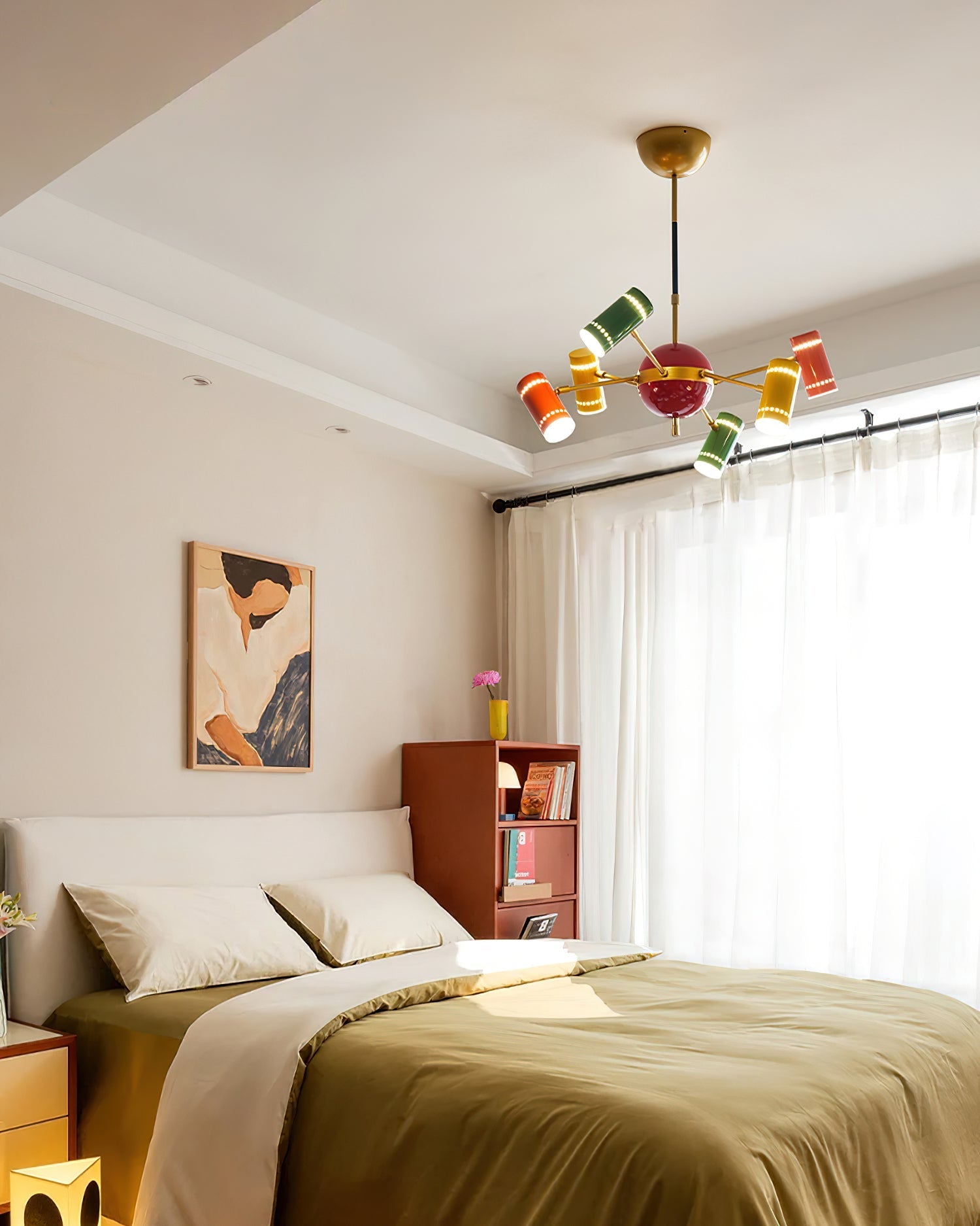 Kaleido Chandelier with Colorful Spoke Accents - Letslighting