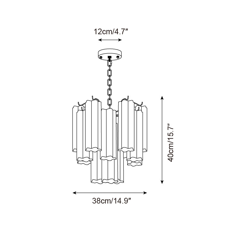 Kamenicky Chandelier Cascading Glass Tiers - Letslighting