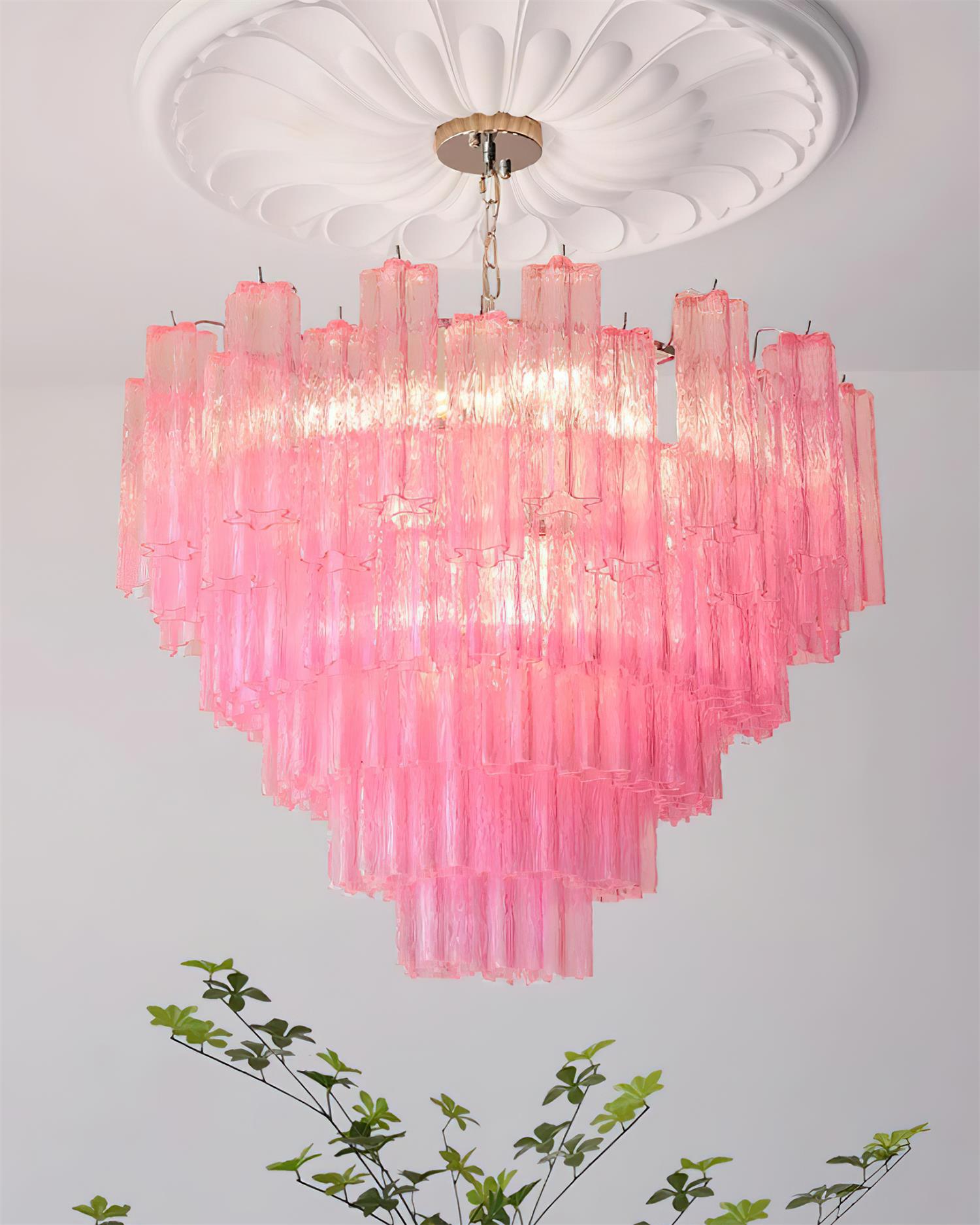 Kamenicky Chandelier Cascading Glass Tiers - Letslighting