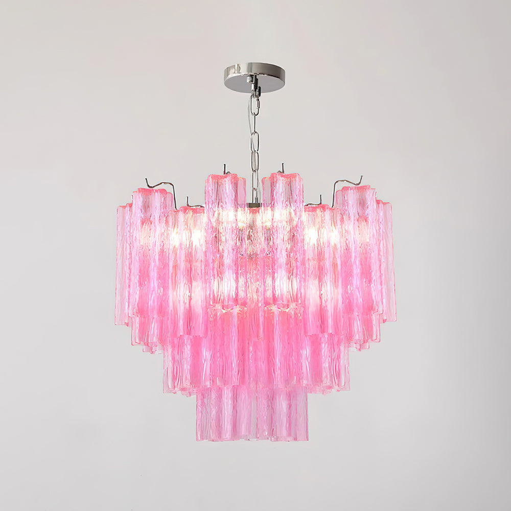 Kamenicky Chandelier Cascading Glass Tiers - Letslighting