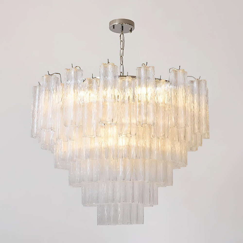 Kamenicky Chandelier Cascading Glass Tiers - Letslighting