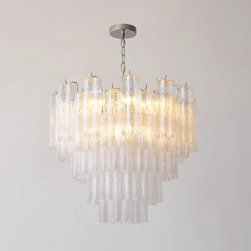 Kamenicky Chandelier Cascading Glass Tiers - Letslighting