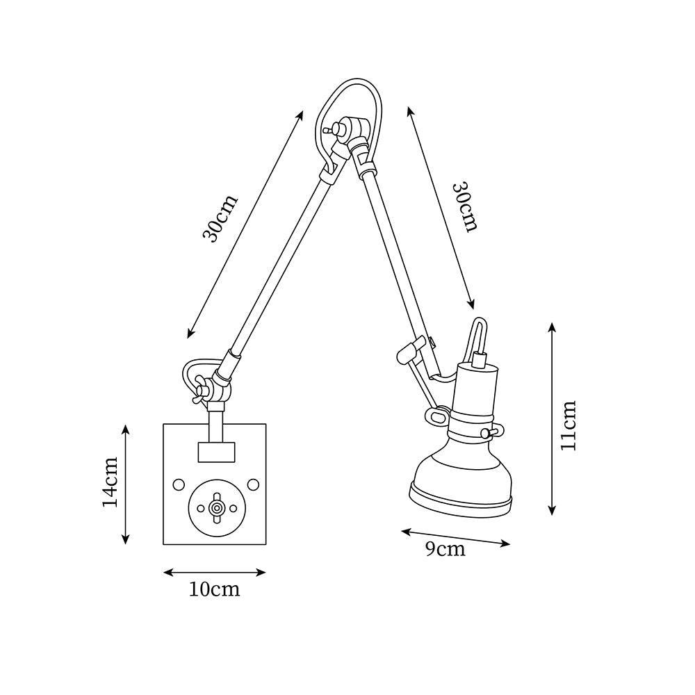 Kane Wall Lamp Swing-Arm Adjustable - Letslighting