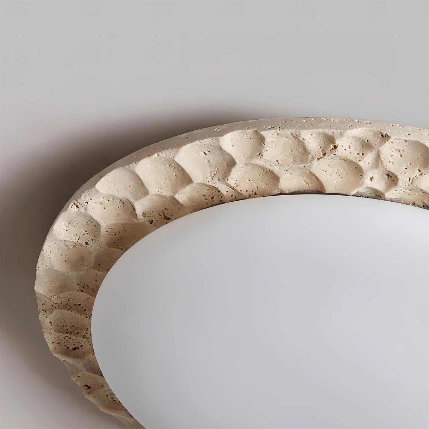 Ritta Ceiling Light Travertine Canopy - Letslighting