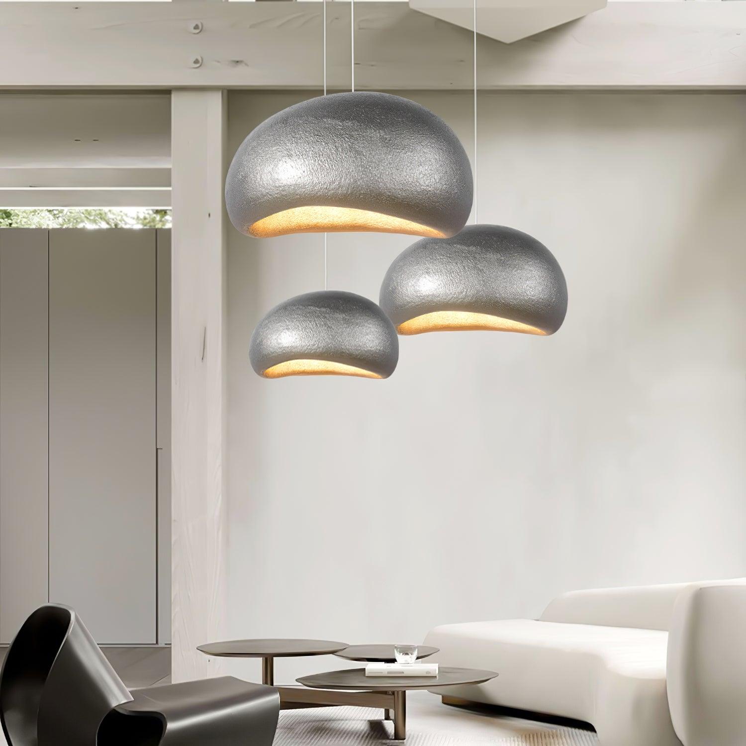 Pendant Lamp Pebble Inspired Organic Form Soft Glow Modern Artistic - Letslighting